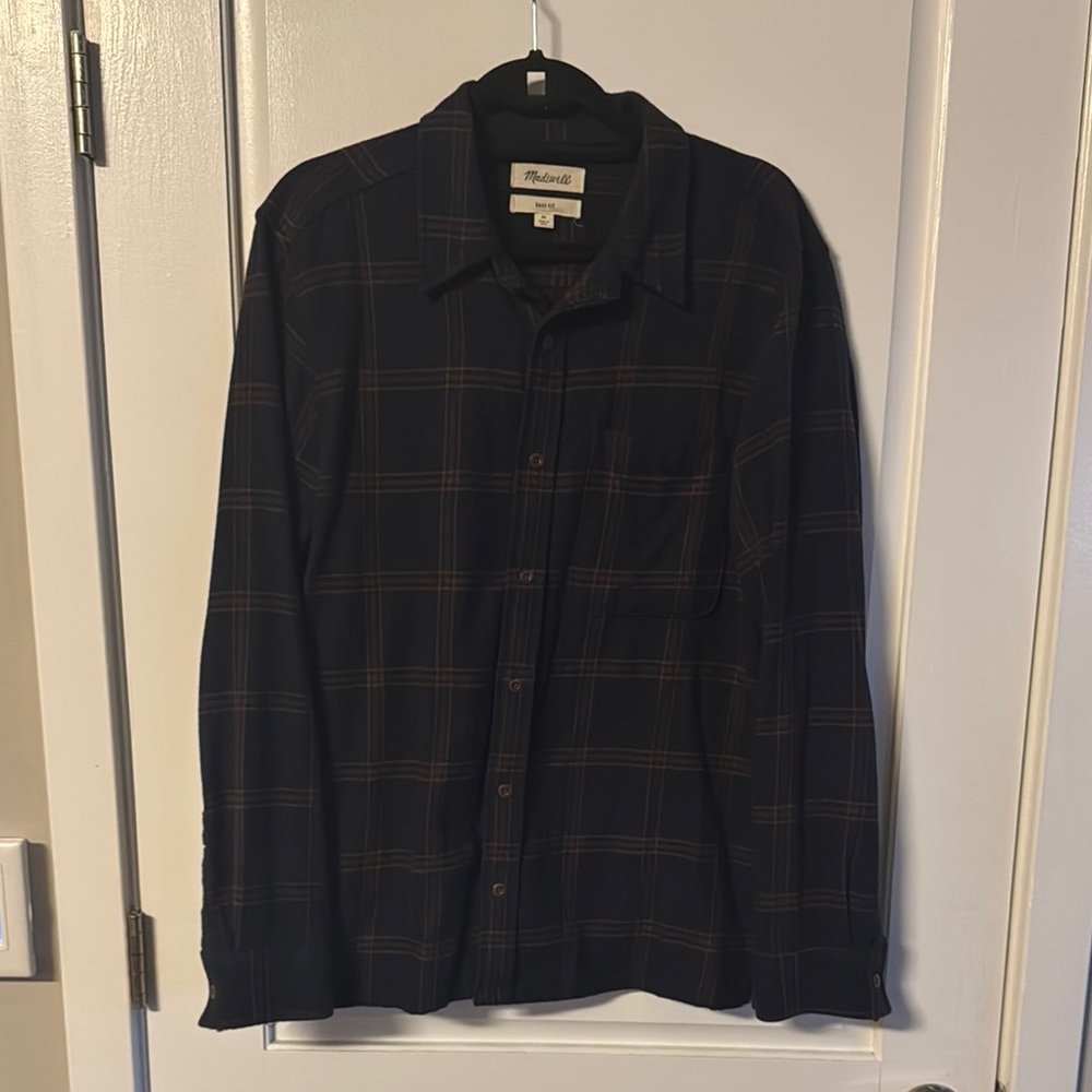 Madewell Casual Dark Blue Button Down Shirt